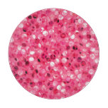 Glitter Pink Circles Cutting Board