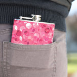 Glitter Pink Circles Flask Glitter Pink Circles Flask