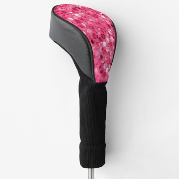 Glitter Pink Circles Golf Head Cover
