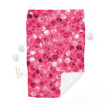 Glitter Pink Circles Golf Towel Glitter Pink Circles Golf Towel