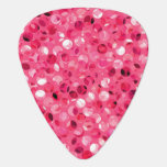 Glitter Pink Circles Guitar Pick
