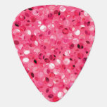 Glitter Pink Circles Guitar Pick Glitter Pink Circles Guitar Pick
