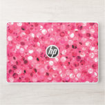 Glitter Pink Circles HP Laptop Skin