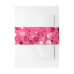 Glitter Pink Circles Invitation Belly Band Glitter Pink Circles Invitation Belly Band