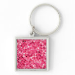 Glitter Pink Circles Keychain Glitter Pink Circles Keychain