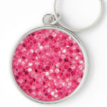 Glitter Pink Circles Keychain Glitter Pink Circles Keychain
