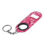 Glitter Pink Circles Keychain Bottle Opener Glitter Pink Circles Keychain Bottle Opener