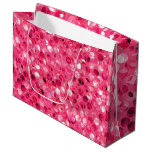 Glitter Pink Circles Large Gift Bag