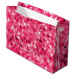 Glitter Pink Circles Large Gift Bag Glitter Pink Circles Large Gift Bag