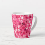 Glitter Pink Circles Latte Mug Glitter Pink Circles Latte Mug