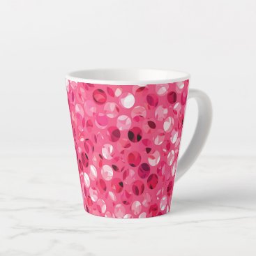 Glitter Pink Circles Latte Mug