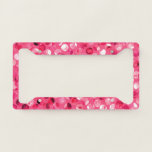 Glitter Pink Circles License Plate Frame Glitter Pink Circles License Plate Frame