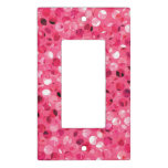 Glitter Pink Circles Light Switch Cover