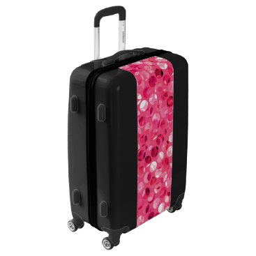 Glitter Pink Circles Luggage