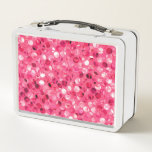 Glitter Pink Circles Metal Lunch Box Glitter Pink Circles Metal Lunch Box