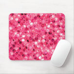 Glitter Pink Circles Mouse Pad Glitter Pink Circles Mouse Pad