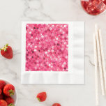 Glitter Pink Circles Napkins Glitter Pink Circles Napkins