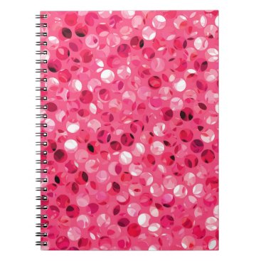 Glitter Pink Circles Notebook