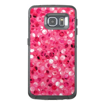 Glitter Pink Circles OtterBox Samsung Galaxy S6 Edge Case
