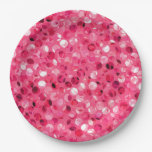 Glitter Pink Circles Paper Plates Glitter Pink Circles Paper Plates
