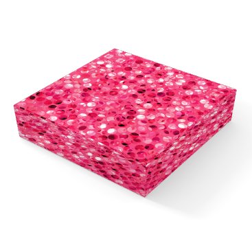 Glitter Pink Circles Paperweight