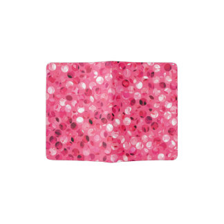 Glitter Pink Circles Passport Holder