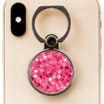 Glitter Pink Circles Phone Ring Stand
