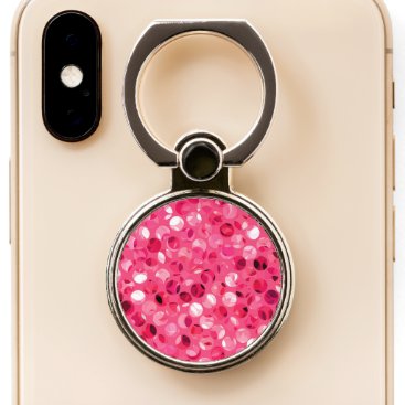 Glitter Pink Circles Phone Ring Stand