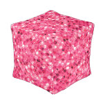 Glitter Pink Circles Pouf Glitter Pink Circles Pouf