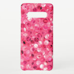 Glitter Pink Circles Samsung Galaxy S10 Case Glitter Pink Circles Samsung Galaxy S10 Case