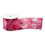 Glitter Pink Circles Satin Ribbon Glitter Pink Circles Satin Ribbon