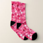 Glitter Pink Circles Socks