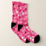 Glitter Pink Circles Socks Glitter Pink Circles Socks