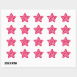 Glitter Pink Circles Star Sticker Glitter Pink Circles Star Sticker