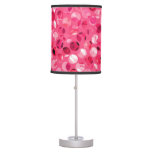 Glitter Pink Circles Table Lamp