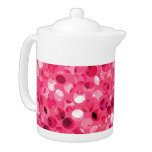 Glitter Pink Circles Teapot Glitter Pink Circles Teapot