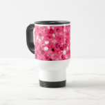 Glitter Pink Circles Travel Mug Glitter Pink Circles Travel Mug