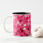 Glitter Pink Circles Two-Tone Coffee Mug