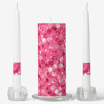 Glitter Pink Circles Unity Candle Set Glitter Pink Circles Unity Candle Set