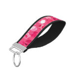 Glitter Pink Circles Wrist Keychain