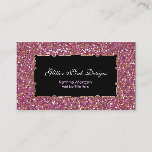 Glitter Pink Elegance Business Cards