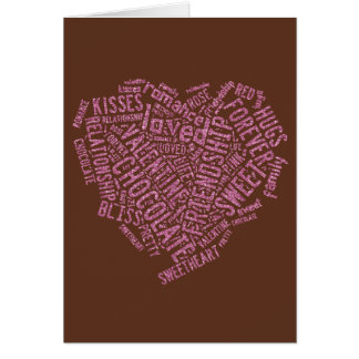 Glitter Pink Heart of Love Cards