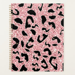 GLITTER PINK LEOPARD PLANNER