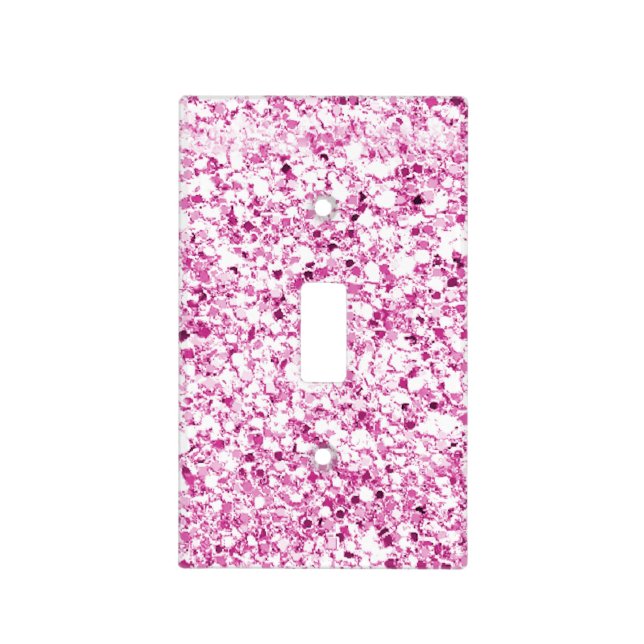 Glitter pink light switch cover (Front)