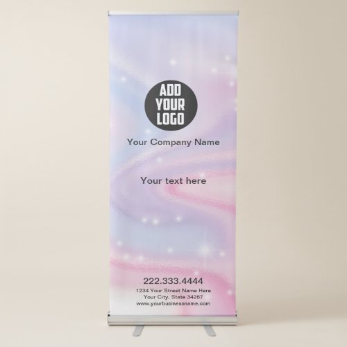 Glitter Pink Marble Splash Liquid trade show  Retractable Banner