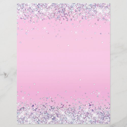 Glitter pink  scrapbook paper