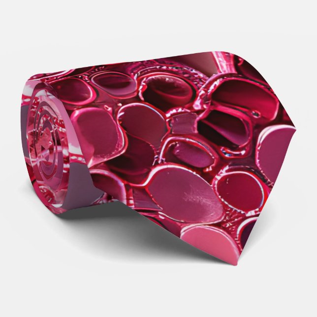 Glitter Pink Sequin Neck Tie  (Rolled)