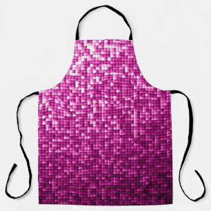 Glitter pink sequins apron