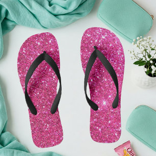 Glitter Pink Slippers for Women - Elegant