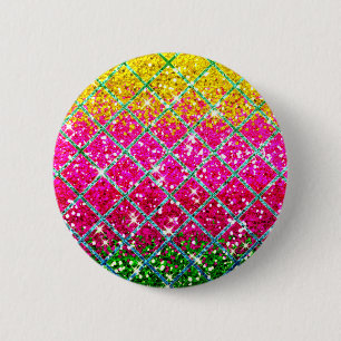 Glitter Pink Snakeskin Button